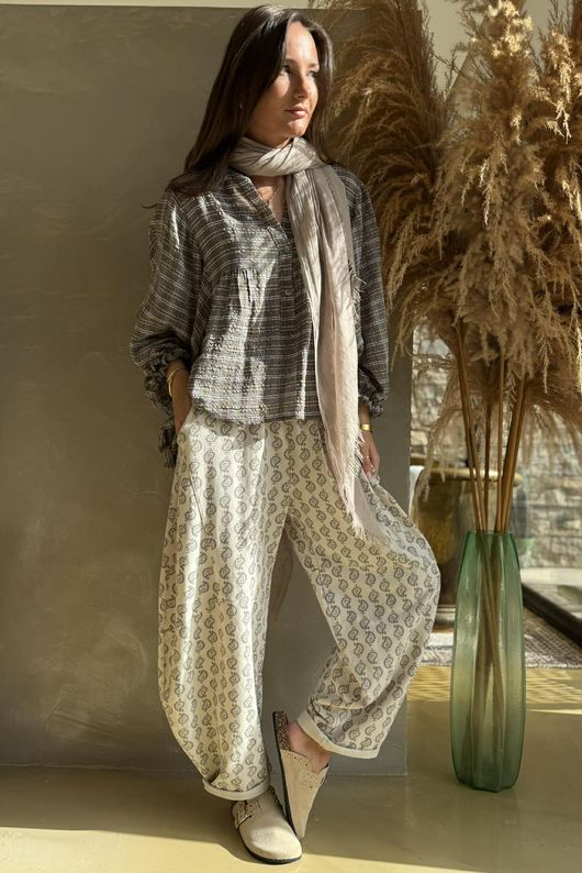 Greta Check Country Smock Earth